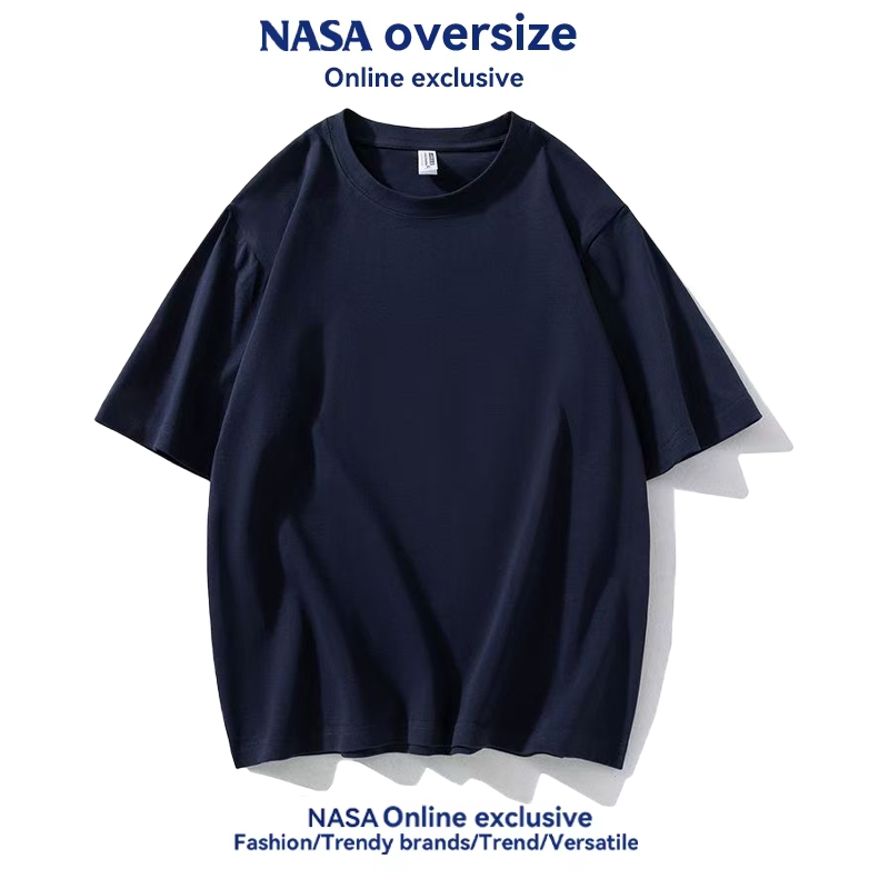 100% Pure Cotton 320g Heavyweight Short-Sleeve T-Shirt for Men and Women, New Summer Style, Solid Color, Thick and Non-See-Through, Round Neck Half-Sleeve for Men