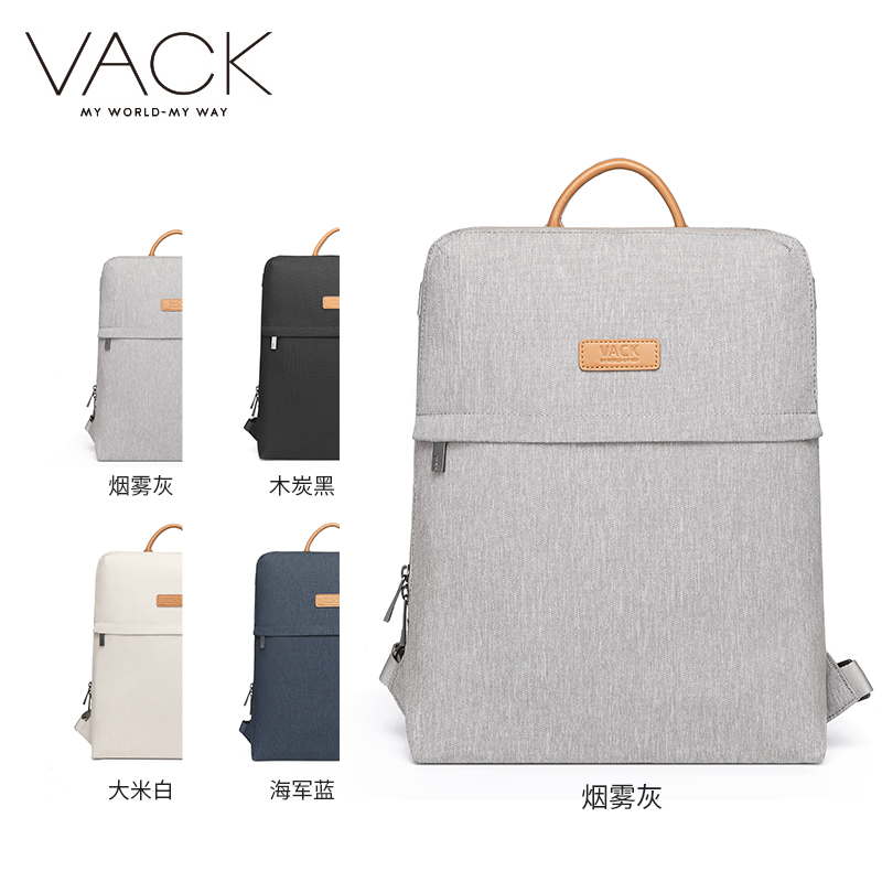 VACK Simple Fashion Business Computer Backpack Woman Shoulder Pack 14 inches 13 3 for Xiaomi Huawei Apple Lightweight Notebook Pack 16 1 Oxford Fabric 15 6 inch Wrest-proof men's bookcase