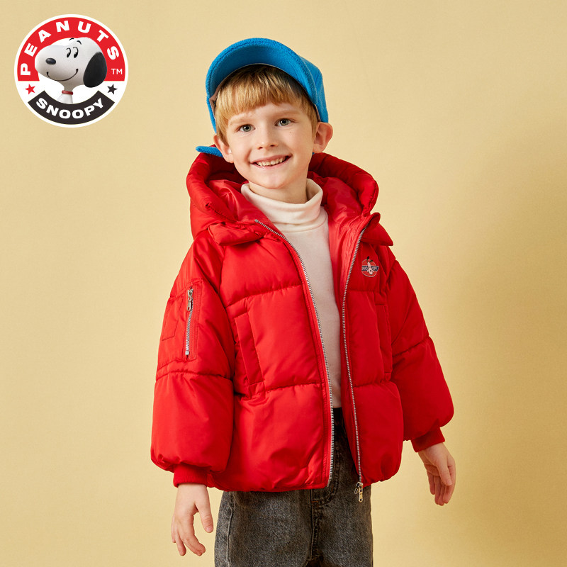 SNOOPY 史努比 儿童连帽保暖棉服 面包服 天猫优惠券折后￥69包邮（￥109-40）男、女童80~130码多色可选
