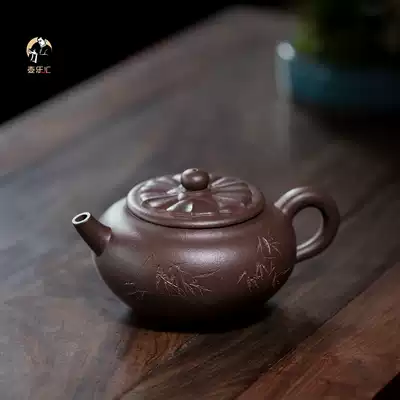 Jiang Jianxiang master Gao Tu Pan Yueming teacher's work wise pot original mine bottom trough Green