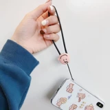 Apple, мультяшный трехмерный мобильный телефон, креативный ремешок, силиконовая подвеска, короткий браслет, рабочий аксессуар для ключей, защита при падении, японские и корейские, популярно в интернете