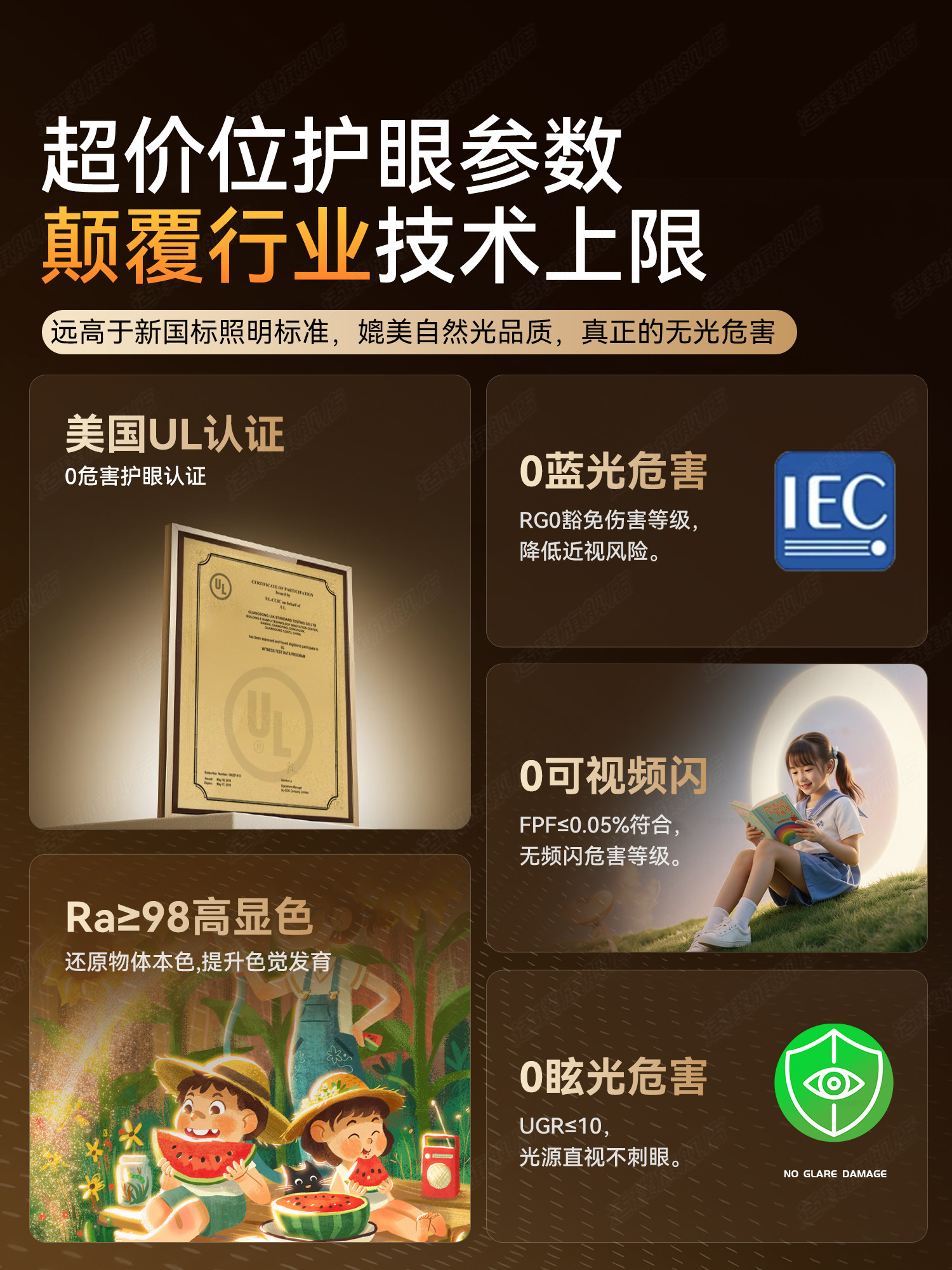 Desk Lamp for Eye Protection, Dedicated for Studying, Large Desktop Lamp, Clip-On, Anti-Myopia, Children's Writing Shadowless Lamp, Typhoon Student