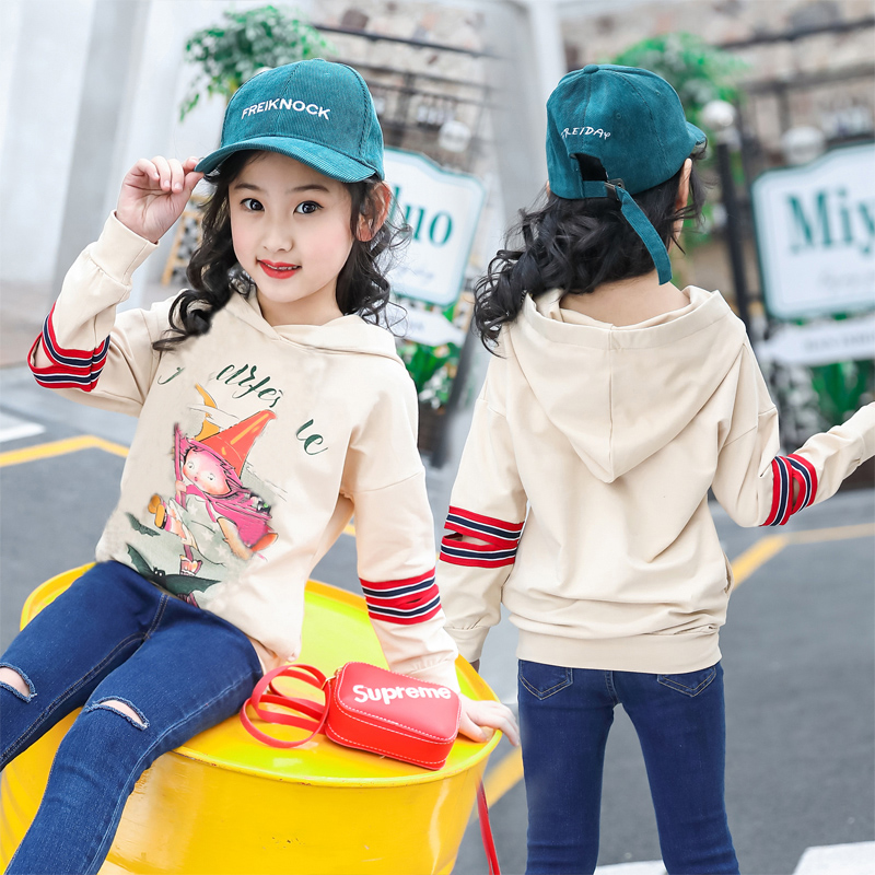 Trẻ em 2020 mới cô gái mùa thu váy dài tay áo thun trẻ em Hàn Quốc in triều áo T-shirt ở phía dưới con lớn của.