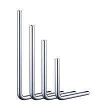 Squatting pan flush pin pedalling stool valve flush pipe drainage accessories 304 stainless steel 7 word L type 32 bend