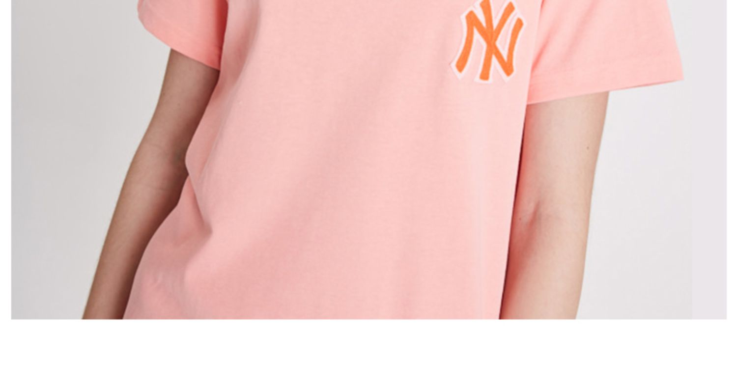 Áo thun tay ngắn MLB thời trang thể thao ngoài trời thời trang cổ tròn tay ngắn xu hướng chữ LA in áo thun ngắn tay - Áo phông thể thao áo phông anta