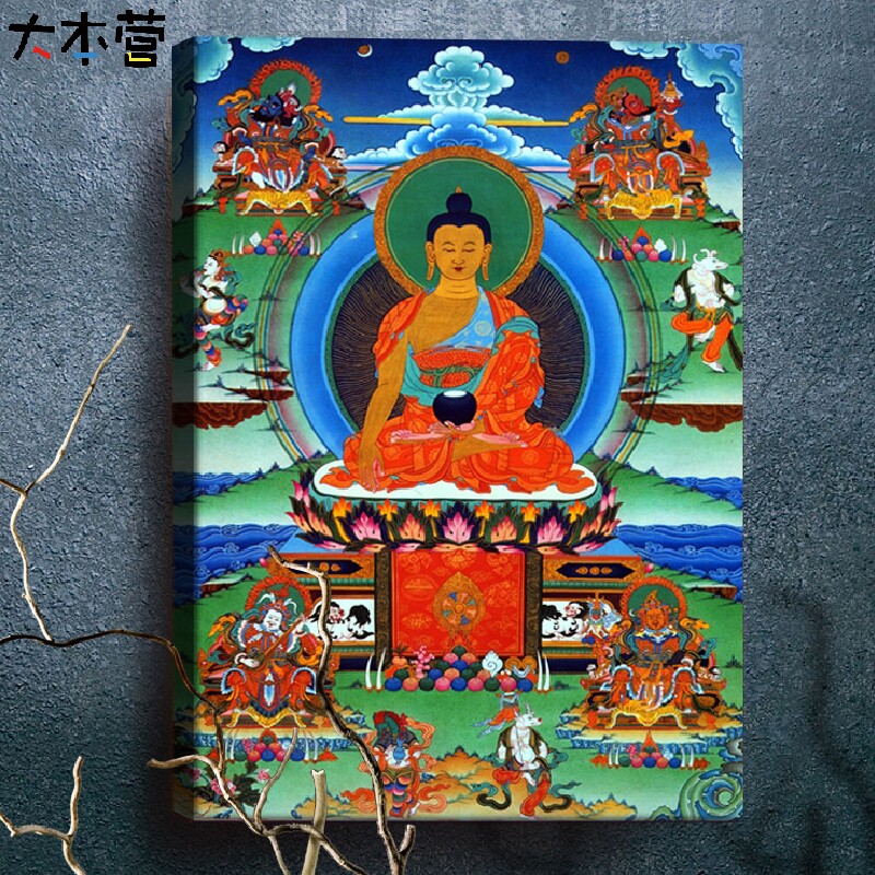 Thangka religious theme Buddha statue painting Tibetan diy digital oil painting coloring by region hand-painting oil painting