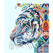Tiger oil painting diy digital oil painting hand-filled acrylic painting home decoration painting atmospheric animal hanging painting