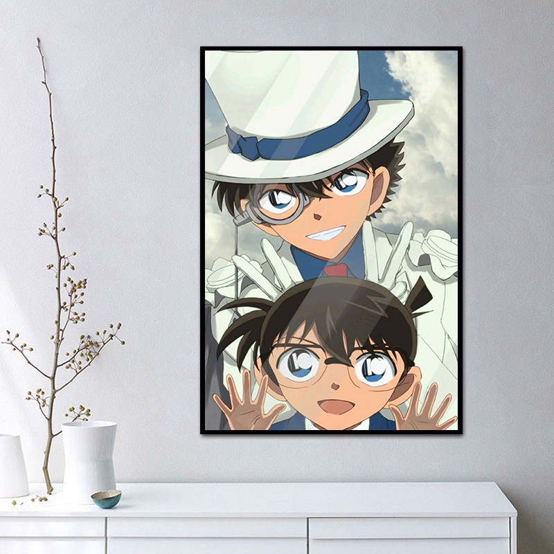 Famous Detective Cornan Freaks Kidd Grey Original Mourning Diy Digital Oil Painting Handfilled Painted Children Cartoon Oil Color Painting