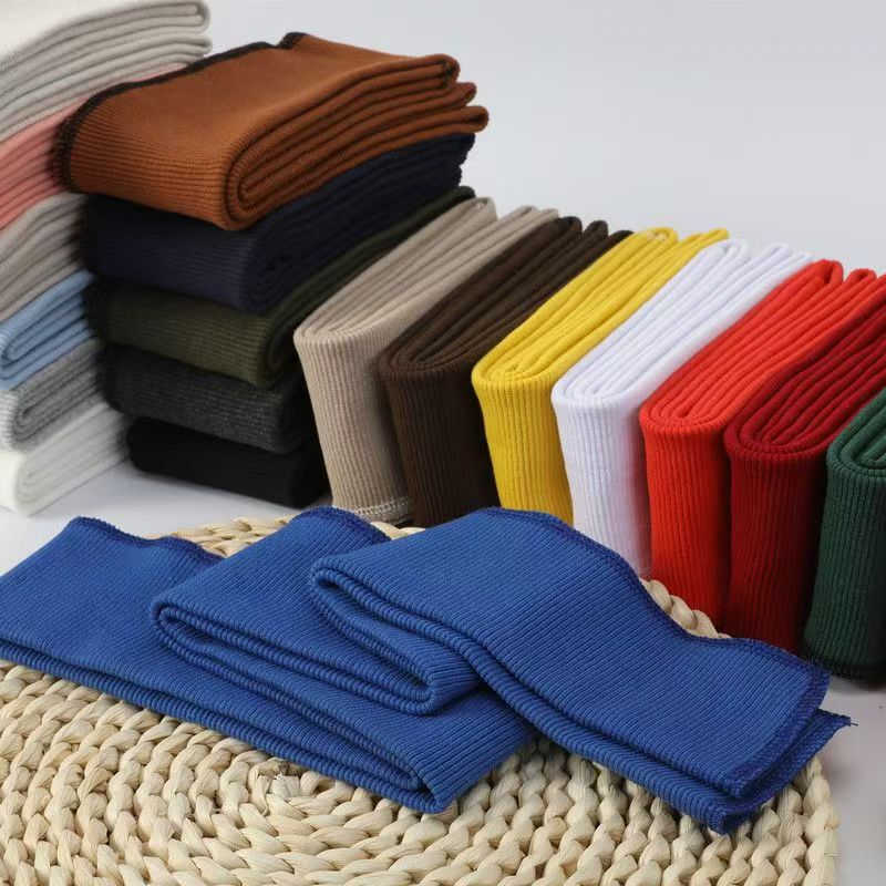 Pure Cotton Stretch Ribbed Hem Thickened Sweatshirt down Jacket Coat Hem Sweater Trim Waistband Ribbed Accessory