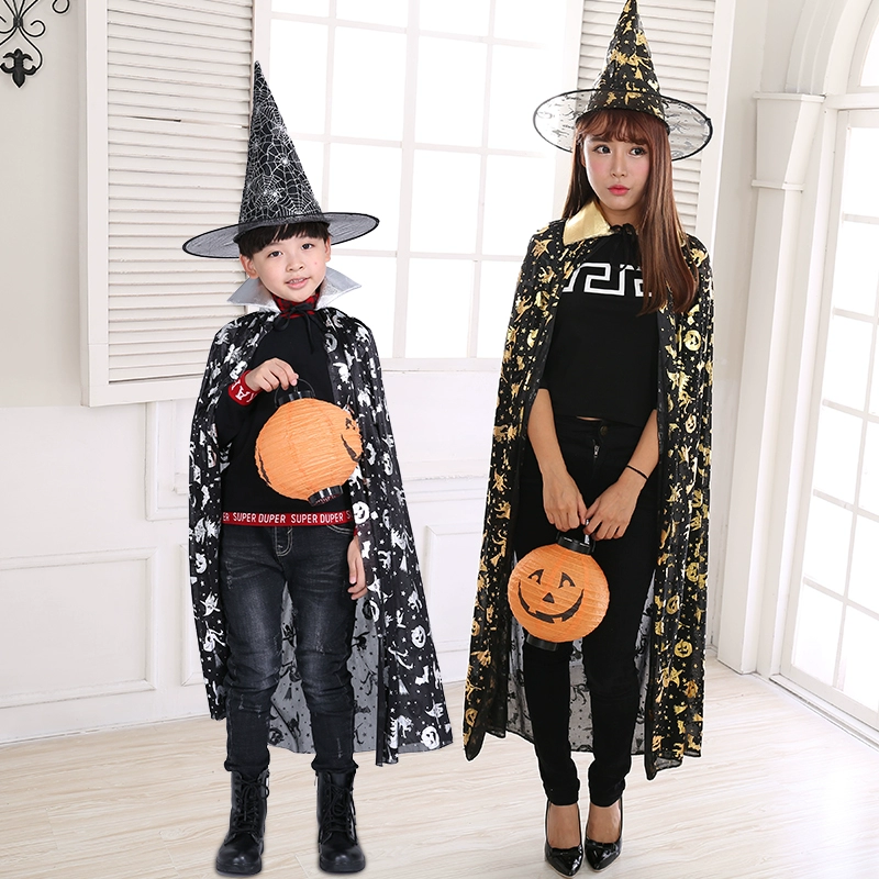 Lễ hội ma trang phục Halloween cung cấp đạo cụ cho trẻ em người lớn vàng bạc bí ngô áo choàng trang phục hóa trang - Sản phẩm Đảng / Magic / Hiệu suất