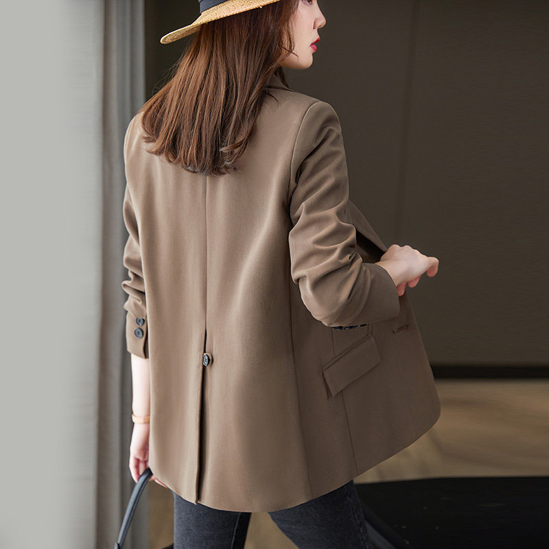 Coffee-colored suit jacket women's spring and autumn high-end design sense niche 2022 new temperament casual loose silhouette suit