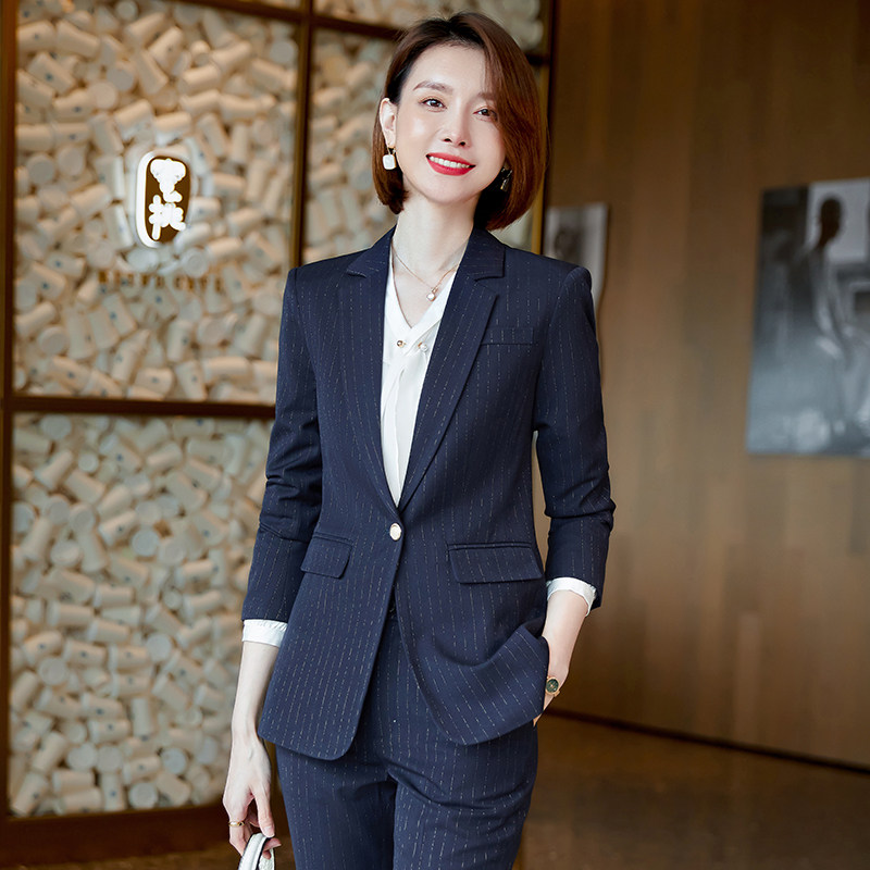 Suit Suit Woman Spring Autumn Senior Feel Professional Dress Temperament Goddess Van West Clothing High-end Jewelry Store Work Clothes Positive Dress 