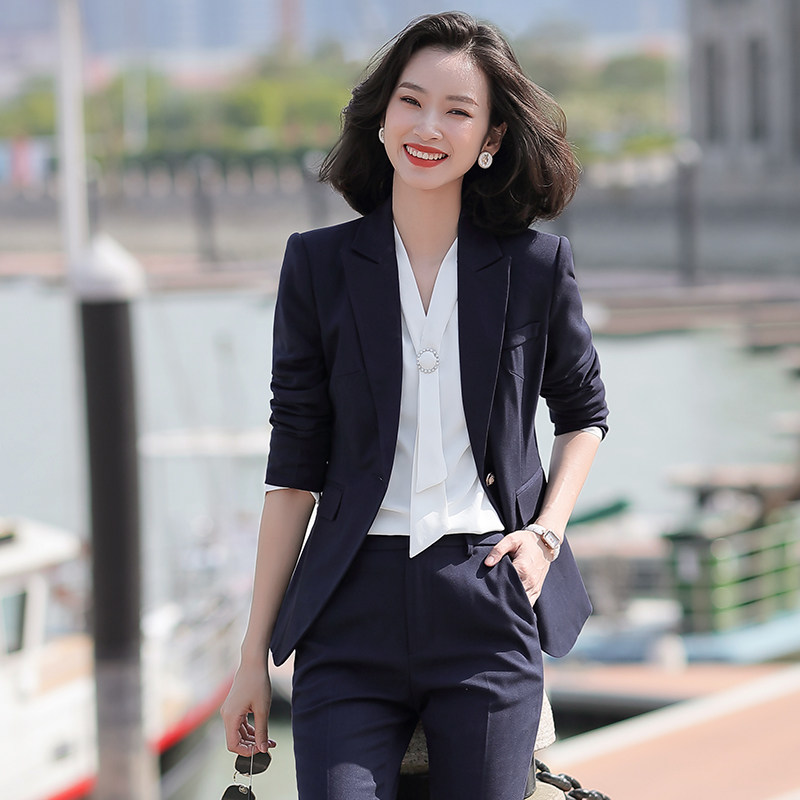 Work clothes women's suit jacket spring and autumn front desk tooling sample house display center high-end work clothes suit temperament suit formal wear