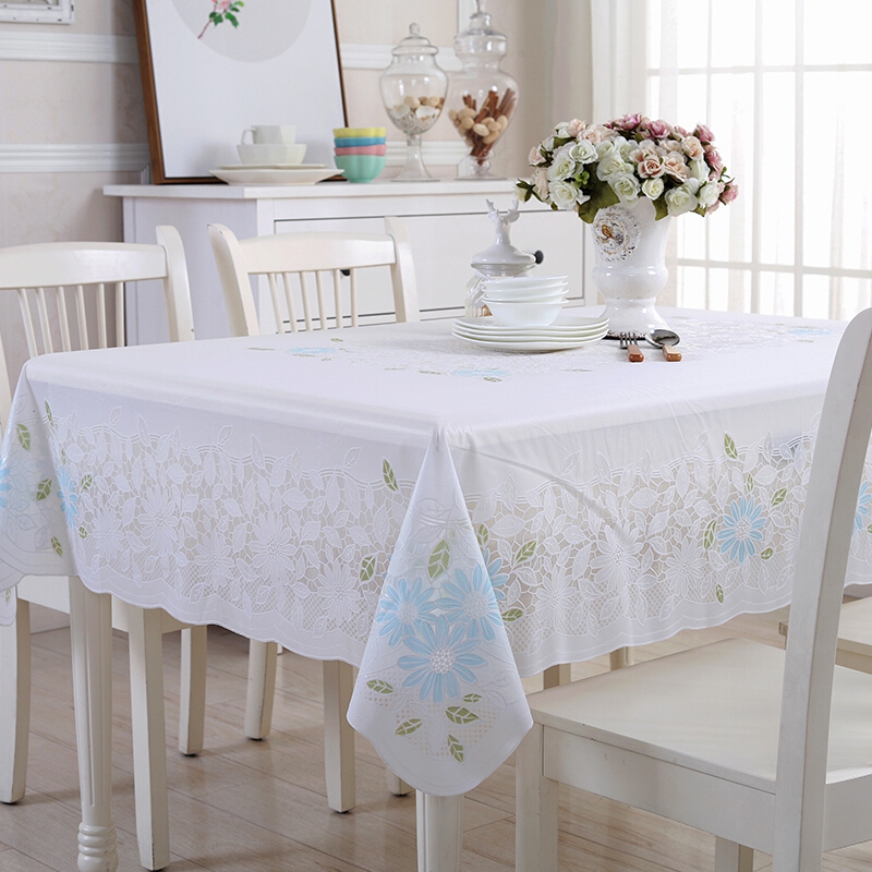 PVC pastoral tablecloth waterproof disposable plastic cloth tablecloth soft glass tablecloth oil-proof table mat coffee table mat