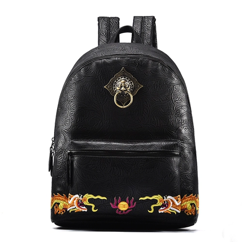 初弎 Ретро школьный рюкзак, с вышивкой