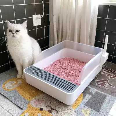 Open cat litter basin Cat litter basin Anti-splash Semi-enclosed cat shit basin Cat toilet Small large cat supplies