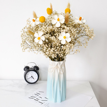 Simulation dried flower vase ceramic ornaments living room porch flower arrangement Nordic home TV cabinet decorations decoration