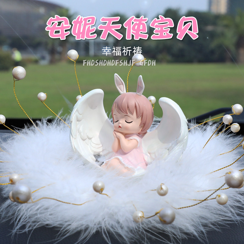 女の子向けのクリエイティブな車の飾り、赤ちゃん向けの小さな天使の車の飾り。