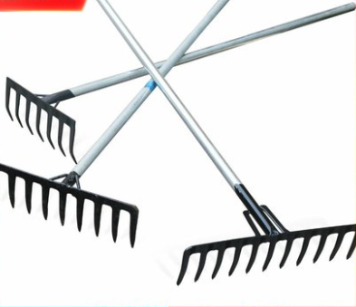 Rake farmtool grass multifunctional steel pickle iron nail rake agricultural nine teeth rubbed grass crawler iron crowd long rod