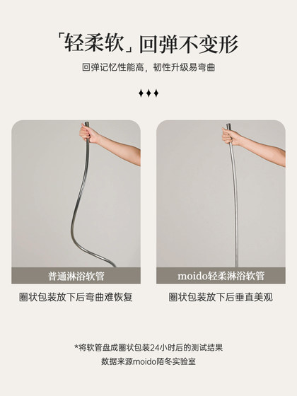 moido花洒软管沐浴超柔管子淋浴喷头防缠绕防爆通用配件套装