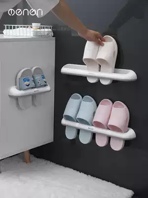 Bathroom slipper rack Wall-mounted storage artifact Toilet shelf Powder room punch-free hanging wall shoes shoe rack
