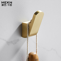 Nordic brushed brass adhesive hook rack Wall clothes hanging living room creative decoration bathroom hotel clothes hook