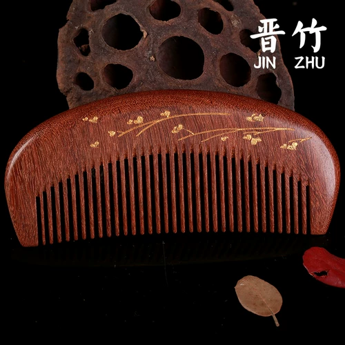 Натуральная деревянная расческа для домашнего использования, накладки на углы из сандалового дерева подходит для мужчин и женщин
