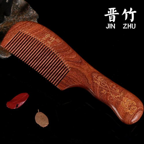 Натуральная деревянная расческа для домашнего использования, накладки на углы из сандалового дерева подходит для мужчин и женщин