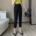 Quần củ cải mùa thu quần voan nữ chín điểm 2019 chân mùa hè quần phù hợp với quần nữ ống ống thẳng - Quần Harem quần ống rộng nữ đẹp Quần Harem