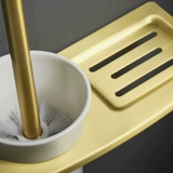 Матовый золотой туалет, настенная мягкая кисть для домашнего использования