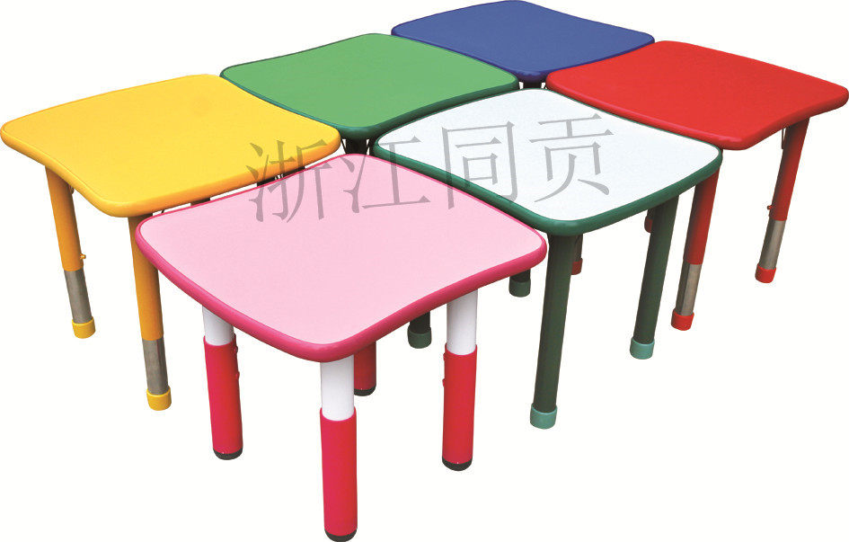 Tonggong Kindergarten Table And Chairs Fire Protection Board Lifting Waist Special Table Study Table Children Lift Adjustment Can Parquet Game Table