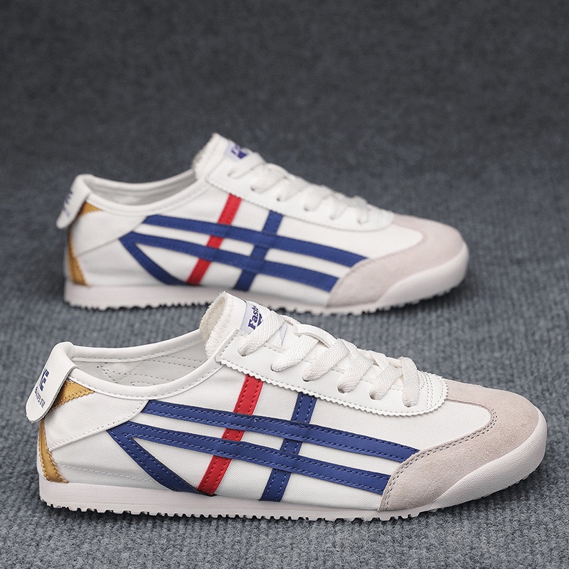 Summer Breathable Student White Shoes, Co-Branded Tiger Forrest Gump Shoes, Sneakers, Couple Canvas Shoes, Slip-On Men's Shoes