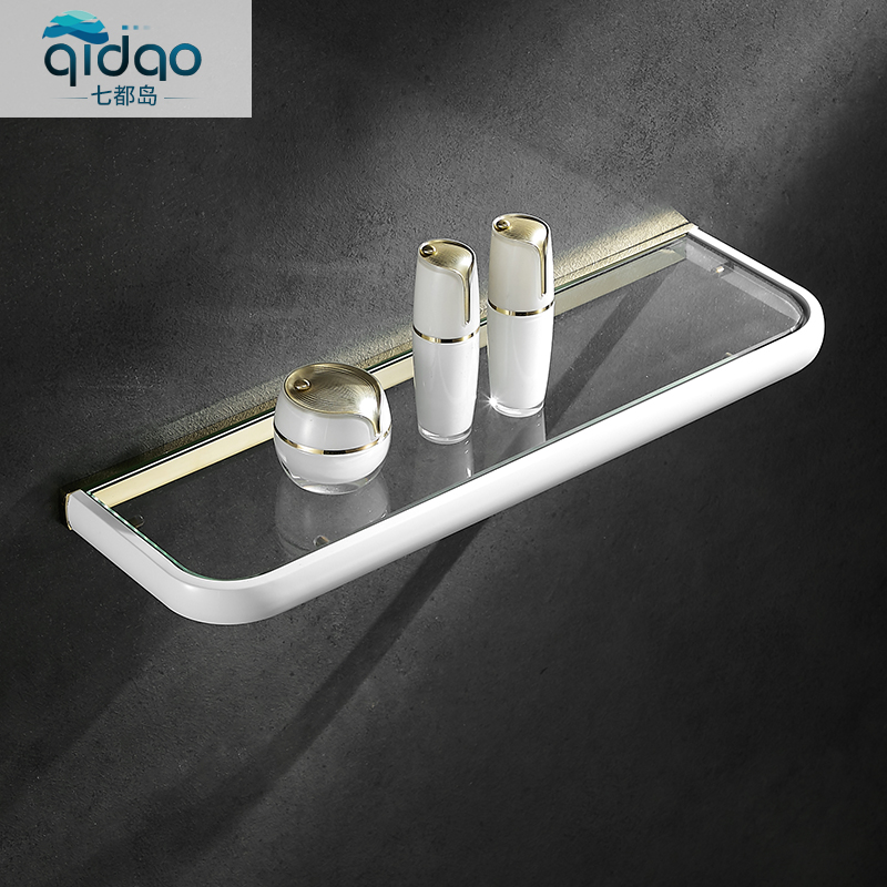 Full Copper Bathroom Shelve Shelve Shelve Shelve Mirror Front Makeup Desk Wall-mounted Bathroom Wash Terrace Collection