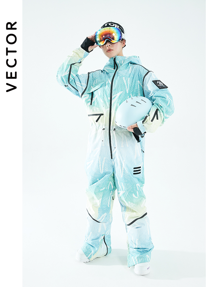 vector2022 ski suit one-piece suit female Korean warm men and women couple models veneer windproof ski trousers