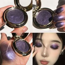 Pearlescent diamond crushed diamond fine flash explosion glitter eye shadow palette sparkling single color purple black brown dark smoky eye