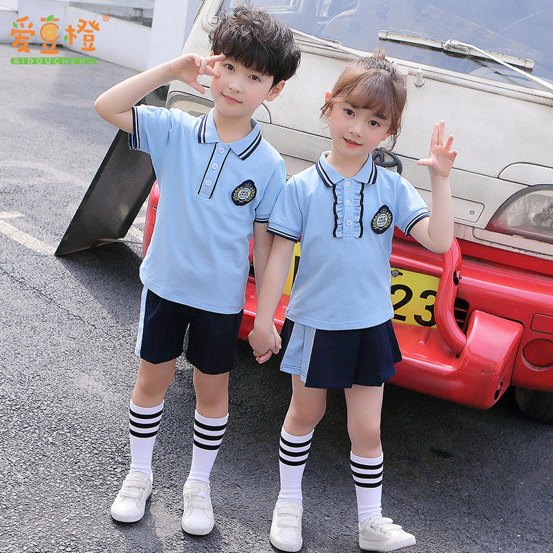Kindergarten Summer Clothing Children's Class Class School Uniform Cotton College Wind Set Teacher