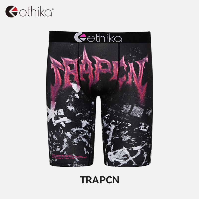 Ethika Gives Her Boyfriend [Trapcn] Co-Branded Sports Men's Underwear, Breathable and Quick-Drying Sports Boxer Briefs for Men