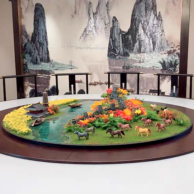 Electric large round table Central decoration Creative hotel table middle decoration flower table Flower hall room decoration table Flower table