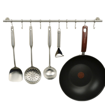 304 Kitchen Stainless Steel Pan Shovel Hanging Rod Wall-mounted Soup Spoon Sub cookware Kitchenware Containing versatile activity hanger frame