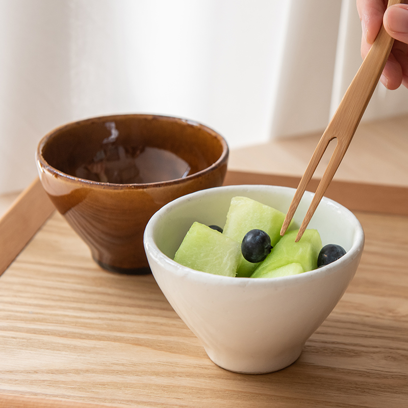 Japanese Imported Studio m Ceramic Rice Bowl, Rustic Japanese Style Soup Bowl, Yogurt Cereal Bowl, Snack Dessert Bowl