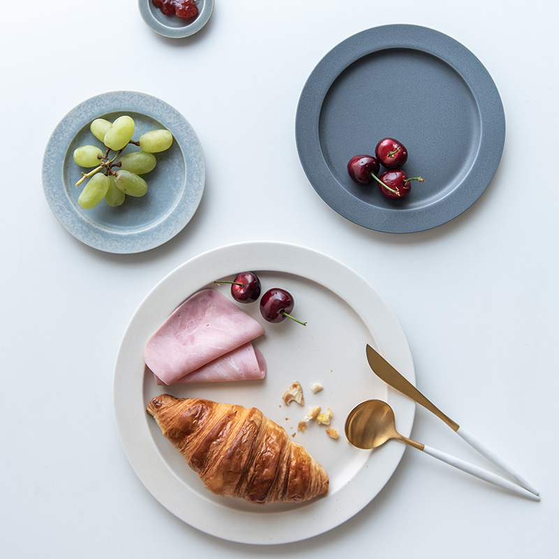 Japanese Imported Yumiko Iihoshi Author's Unjour One-Day Series Dessert Round Western-Style Plate ins Style
