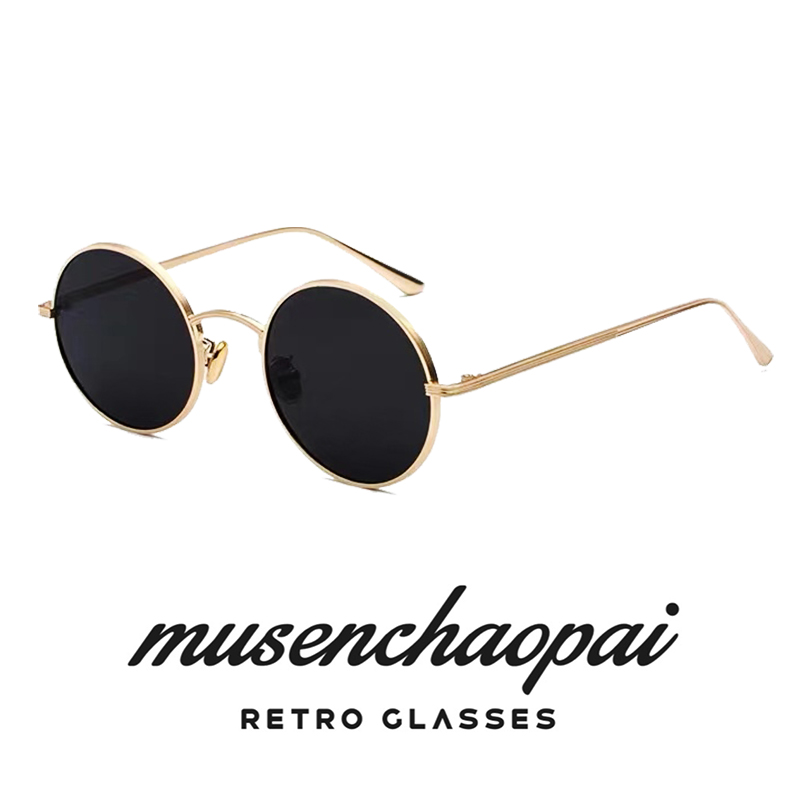 Round Ink Mirror Retro Polarized Driving Special Sunglasses Lady of the Republic of the Republic Men's Taiko Anti-Ultraviolet-Taobao