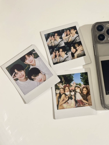 Fuji Square Стрельба из четырехдюймовой квадратной белой границы белая кружева прикладываемая печать и печать DIY, промыть звезду Doudou, окружающая ломо фото стена ретро -пленка памятные фото ins ins