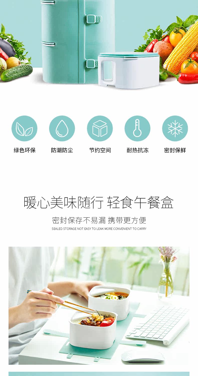 世界500强 美国康宁 snapware 双层轻食便当盒 570ml*2盒 图2