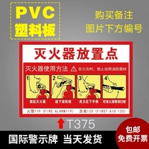Fire extinguisher placement indicator sign fire extinguisher fire hydrant use method fire hydrant use method sign is strictly forbidden to smoke no smoking pay attention to high temperature warning sign distribution box has electricity dangerous slogan