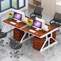 Employee card space 4 staff desk office table four-person office desk and chair combination workstation 6 simple and modern