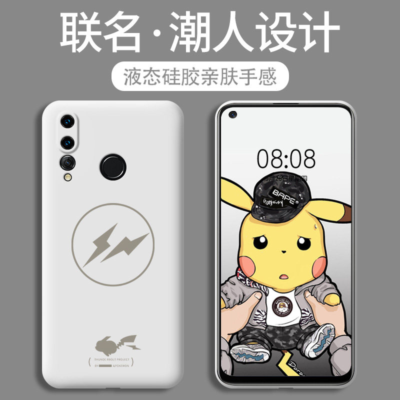 Huawei nova4 mobile phone protection shell new liquid silicone nova4e suitable for all-bag lens anti-fall man ultra-thin creative personality hyperfire lovers brief nova4 soft shell 4e women ins