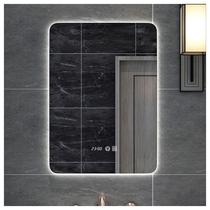 Light luxury mirror bathroom makeup mirror LED with light intelligent bathroom mirror Anti-fog HD touch screen multi-function