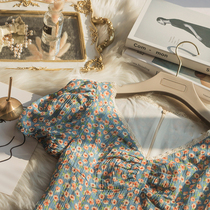 Tea break skirt Salt dress can be salt can be sweet Japanese first love department floral French fried street skirt gentle wear