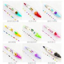 Cartoon multi-style replacement core purple puppy Han edition corrected color modification with decorative pen replaceable portable suit